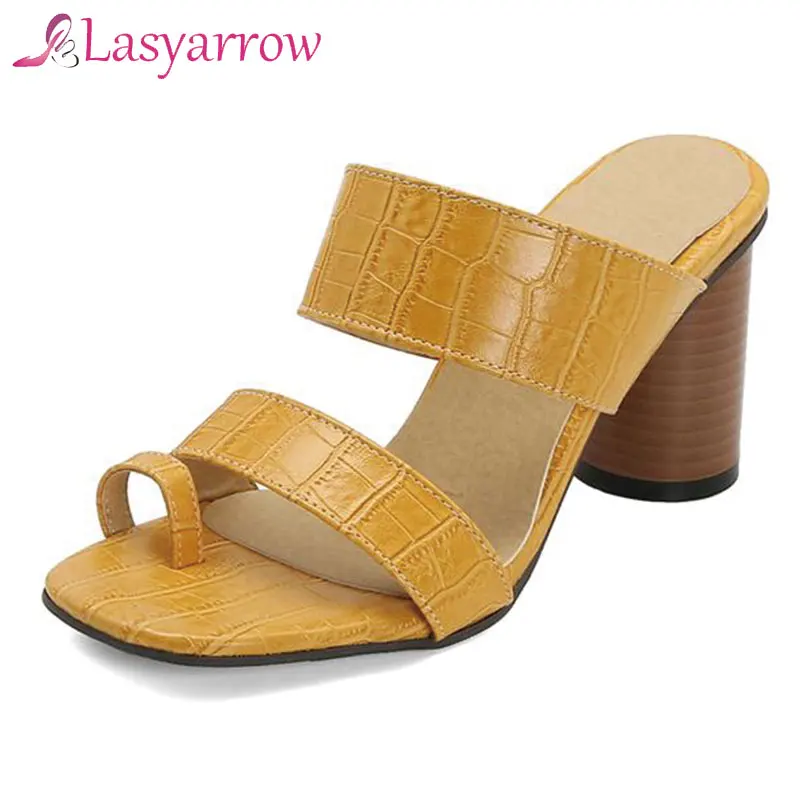 

Lasyarrow 2020 new arrival 8cm high heels ladies sandals popular simple summer wedding casual shoes women sandals plus size 48