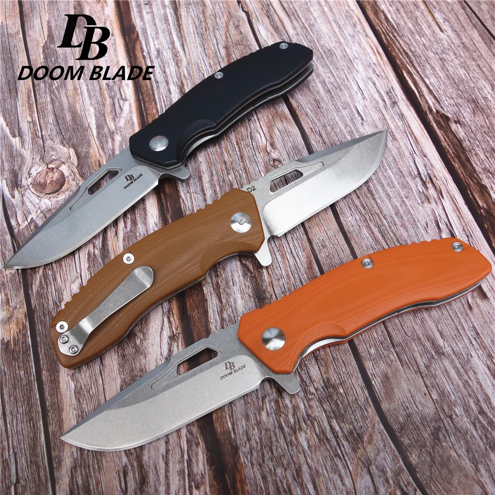 Ножи 7 9 дюйма 60 61hrc рукоятка G10 складной нож с шарикоподшипником лезвие D2