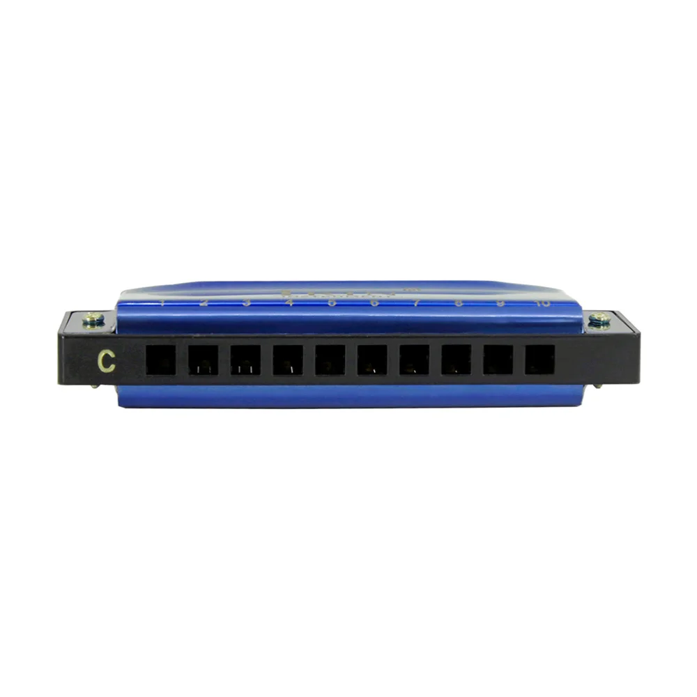 

Blues Harp 10 Holes 20 Tone Harmonica Packed With A Box Playing Instruments Small Instruments (Black with Cleansing Towe
