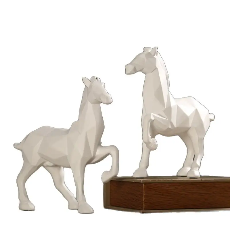 

Nordic simple modern geometric horse creative decorations living room study decoration cabinets wine cabinet soft decorations de