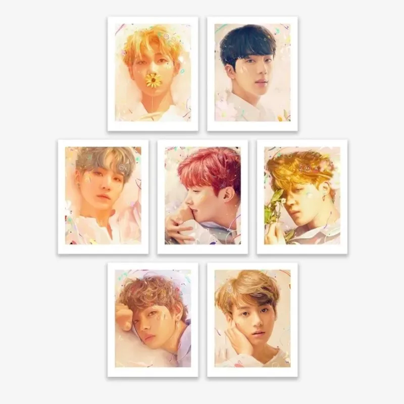 

Оптовая продажа, Kpop Idol Kildren Bangtan Boys, картина маслом, клейкая наклейка, обои, постер, новый фотоальбом, Постер HD, наклейки на стену