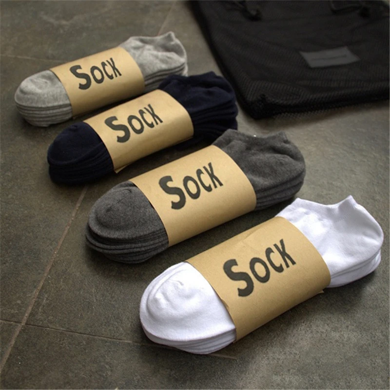 

20/12 Pairs Simple Solid Color Cotton Boat Socks Unisex Running Sports Deodorant Sweat-absorbent Solid Color Invisible Socks