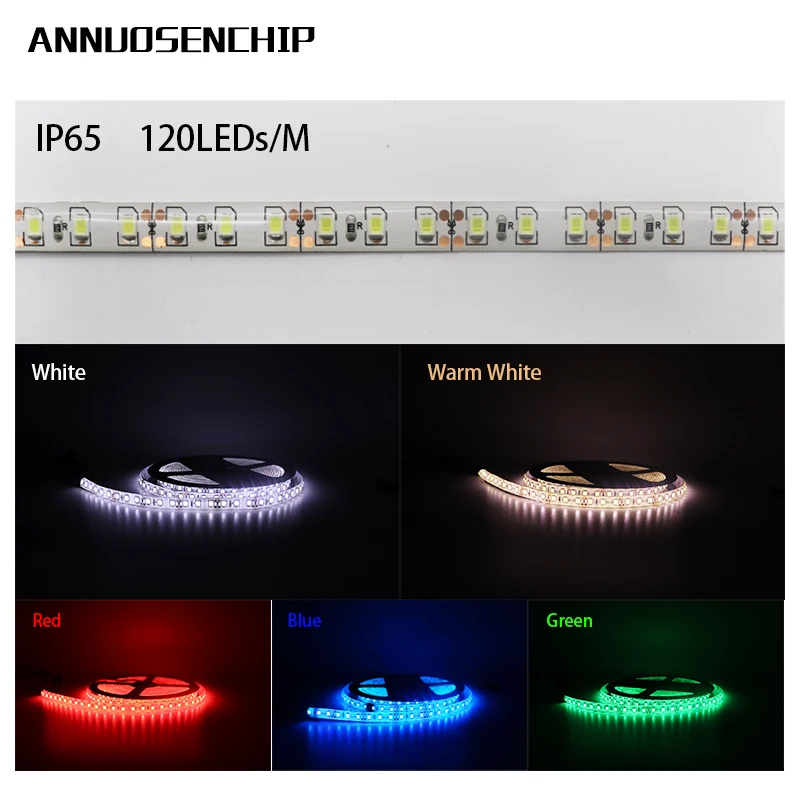 Светодиодная лента 120 гибкая лампа белого и теплого света зеленого желтого