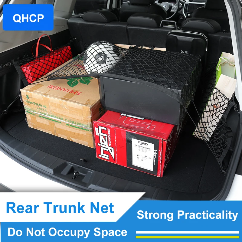 

QHCP автомобильные задние сетки-держатели в багажник Органайзер из нейлона грузовой багаж сетчатый держатель дорожный карман для Subaru Outback ...