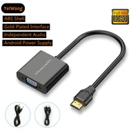 1080p hdmi compatible to vga adapter digital to analog converter cable for xbox ps4 pc laptop hd tv box with audio power supply