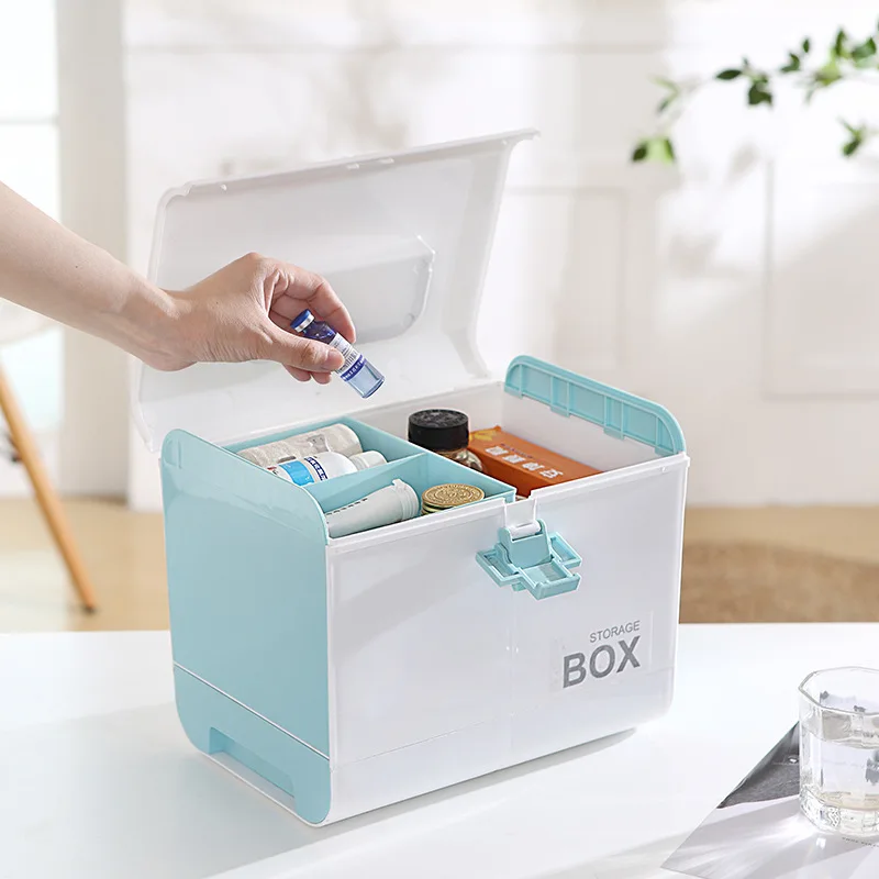 

Family Medicine Box Multi-function Medicine Box Storage Box Pill Storage Box Household Portable Medicine Box