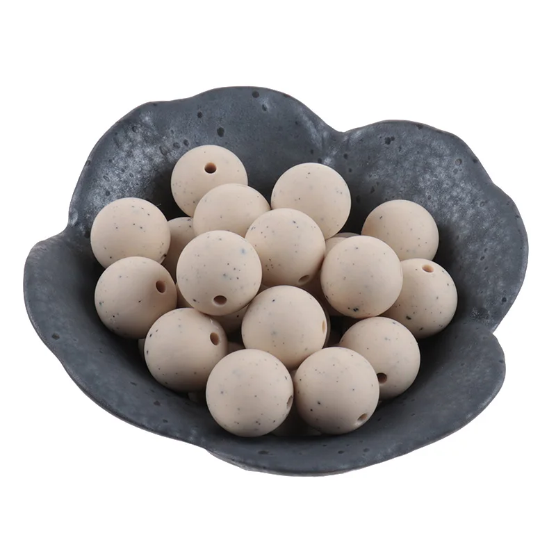Cuentas redondas de silicona para beb&eacute;, collar de art&iacute;culos para beb&eacute;, accesorios de silicona de grado alimenticio sin BPA, 12mm, 100 piezas-3