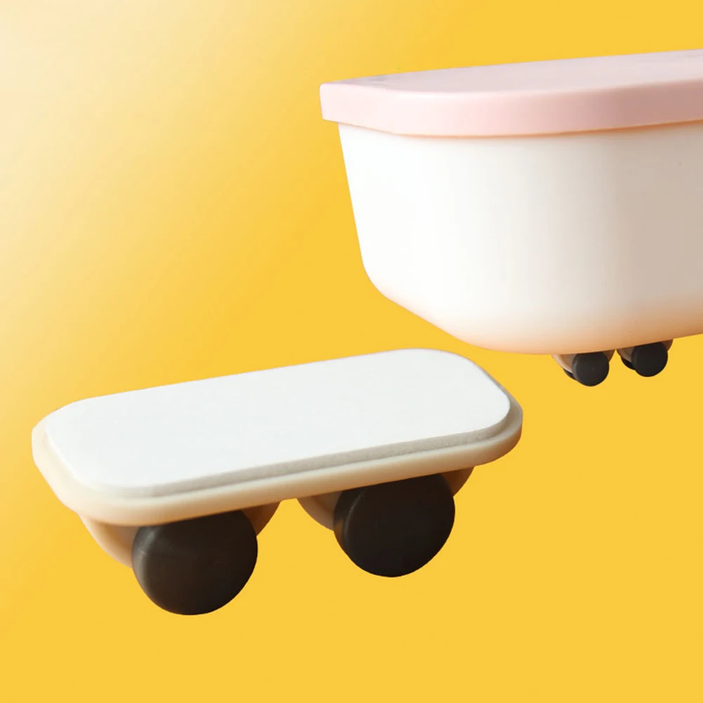 4 шт. креативные ролики ролик шкива бесшумный шкаф ящик самоклеящееся дно кровати