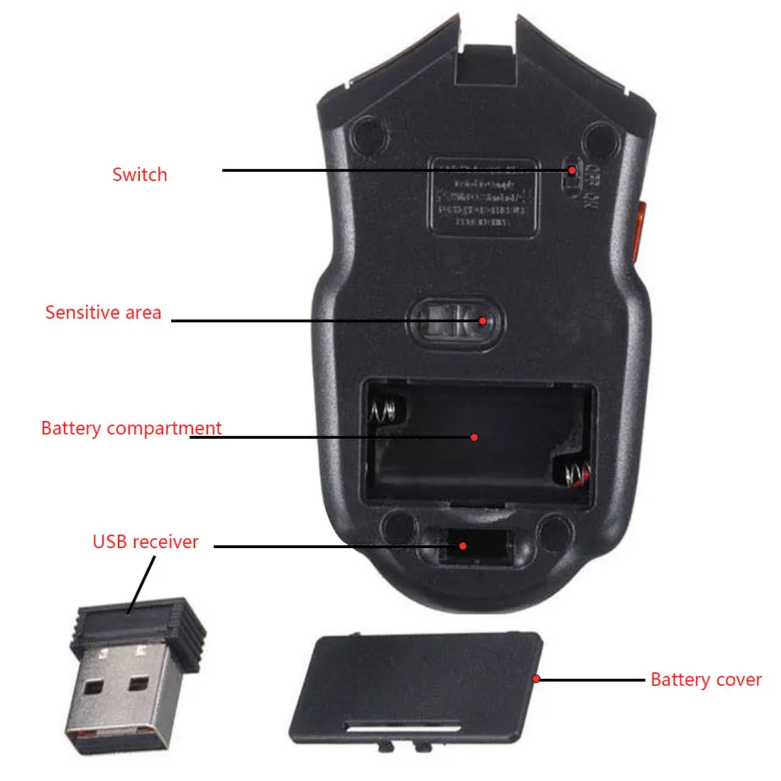 

NOYOKERE 2.4Ghz Wireless Optical 2000DPI Adjustable Professional Gaming Game Mouse Mini Portable MouseMice For PC Laptop