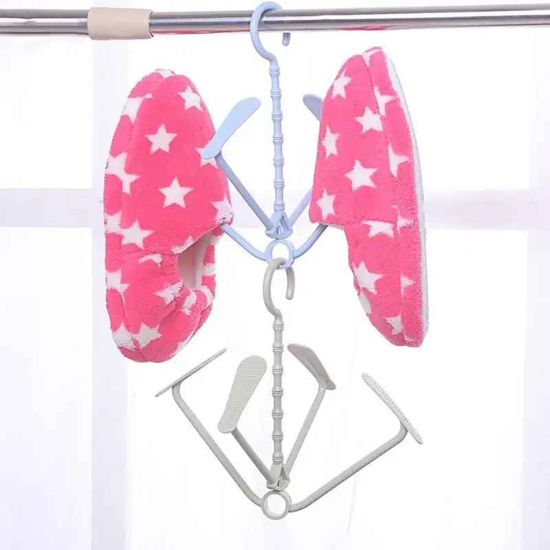Пластиковые 4 крючка держатель для обуви подвесная полка хранения вещей сушилка