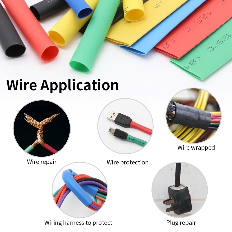 

127/164/328pcs Polyolefin Shrinking Assorted Heat Shrink Tube Set Wire Cable Insulated Sleeving Tubing hand tools Kit