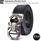 Мужские ремни из натуральной кожи шириной 3,5 см, 50P, ремень из второй слоя воловьей кожи с автоматической пряжкой, с пряжкой для ремня L:110-120 см