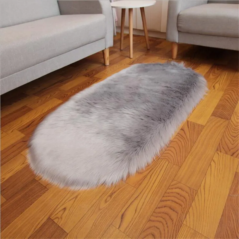 Ковер для спальни в скандинавском стиле белый плюшевый искусственный простой