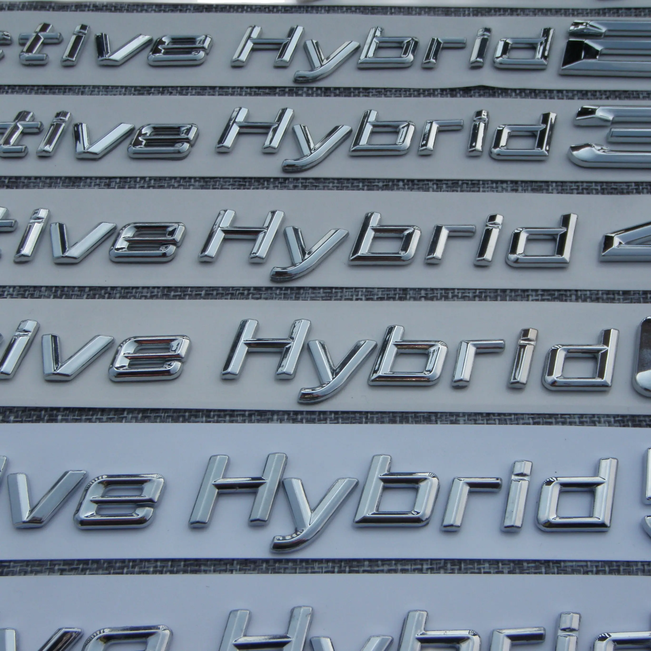 Chrome Shiny Silver Plastic ABS Car Trunk Rear Sides Letters Badges Emblems for BMW Active Hybrid 1 2 3 4 5 6 7 8 |