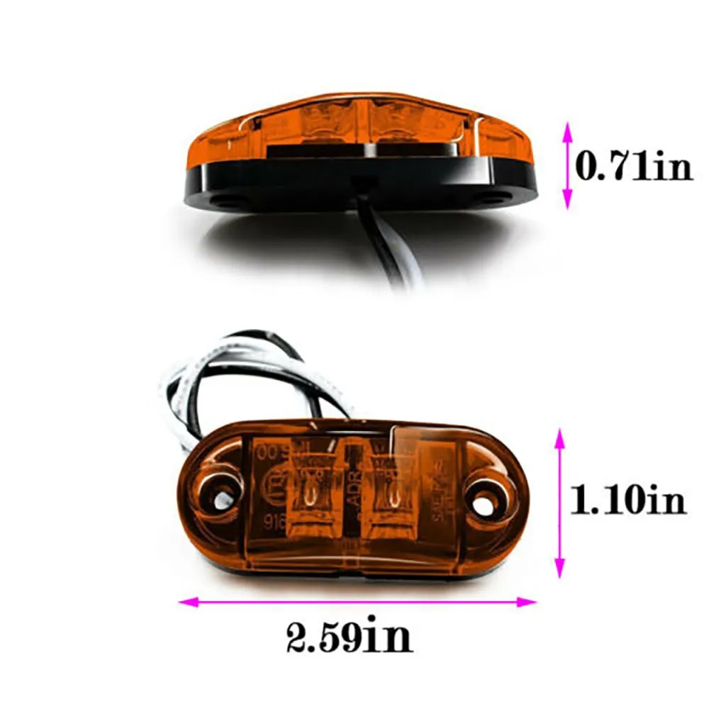 

2 Diode Side Marker Light 2.5\\\" Trailer Truck 2.5\\\\\\\" 20PCS Lamp Light