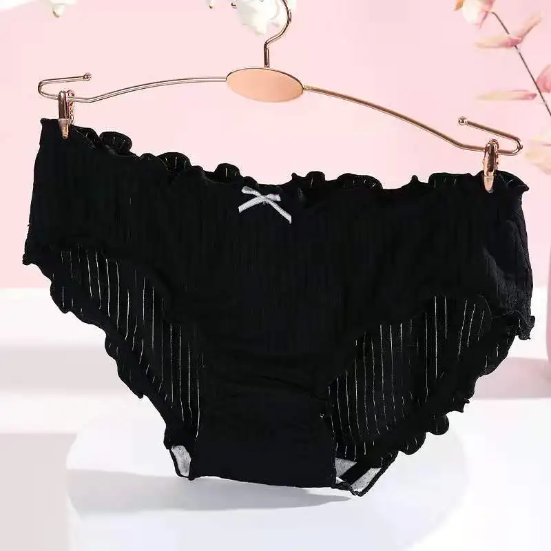 

New Solid Women's Panties Comfort Underwear Skin-friendly Stretch Briefs Girl Sexy Mid-Rise Panty Intimates