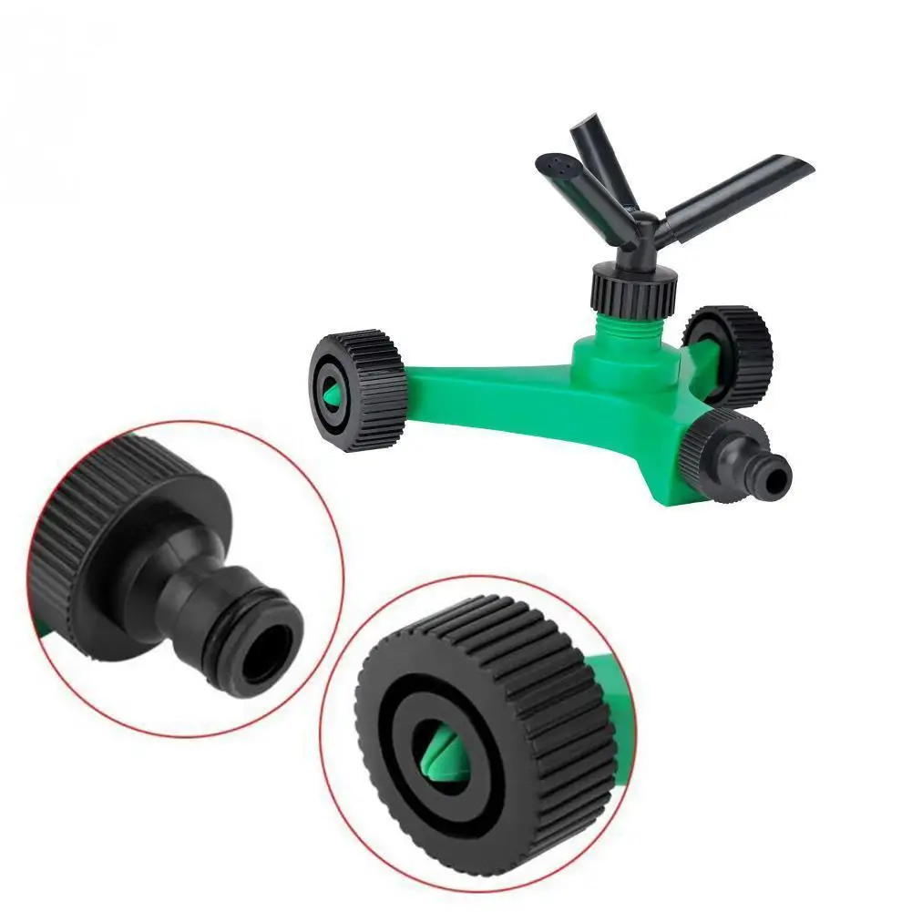 Three-fork Rotary Sprinkler With Wheels Watering Tri-outlet Rotating Sprinklers Garden High Quality | Дом и сад