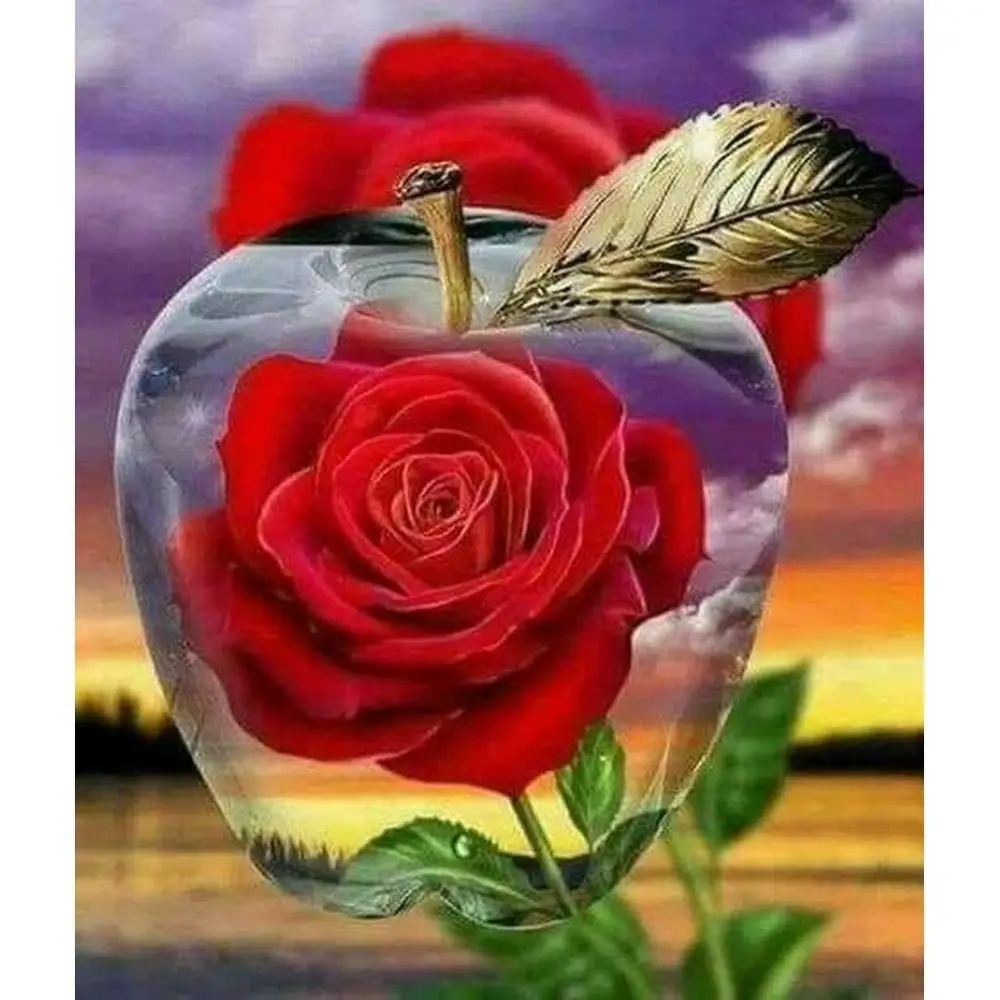 Набор для алмазной живописи Стразы 5D творчества вышивка с кристаллами яблока