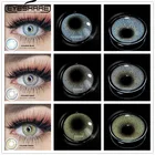 Цветные контактные линзы ed для глаз, натуральные контакты глаз с цветными контактными линзами, макияж, 1 пара контактных линз ed ежегодного цвета для глаз