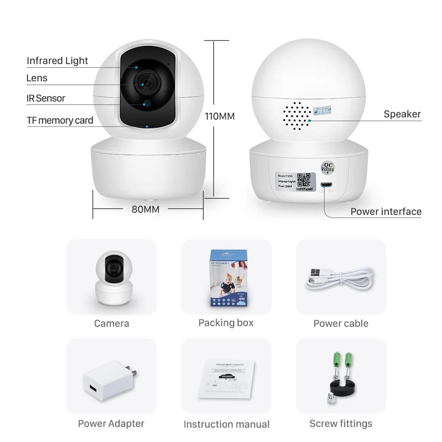 

HD 1080P IP 2MP WiFi