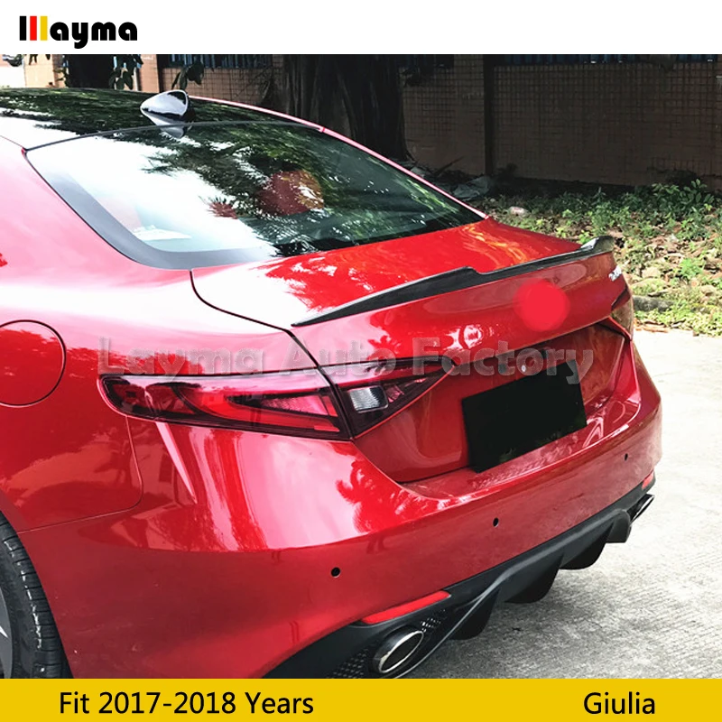 Стильный спойлер QV для заднего багажника из углеродного волокна Alfa Romeo Giulia 2017 HP
