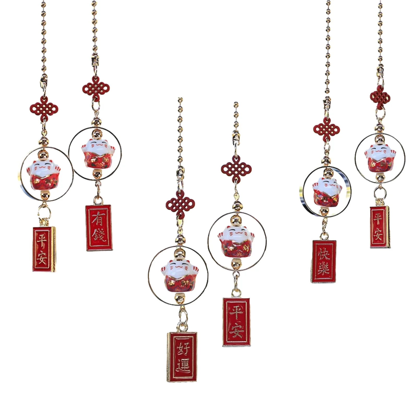 Керамическая искусственная Милая кошка на удачу китайский талисман фэн-шуй