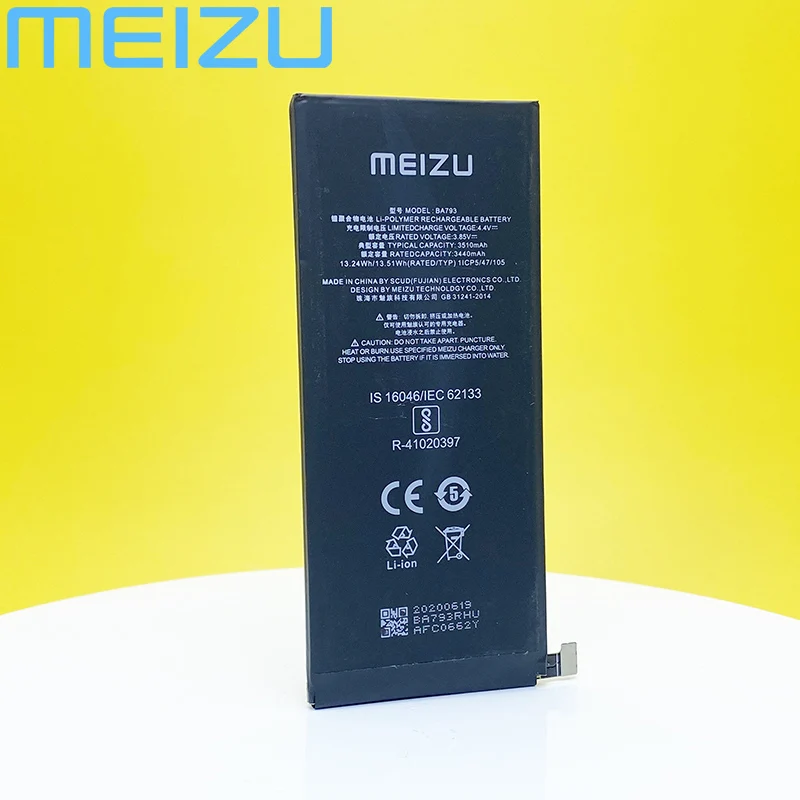 100% Оригинальный аккумулятор Meizu BA793 для Pro 7 Plus M793Q M793M M793H мобильный телефон 3510 мАч с