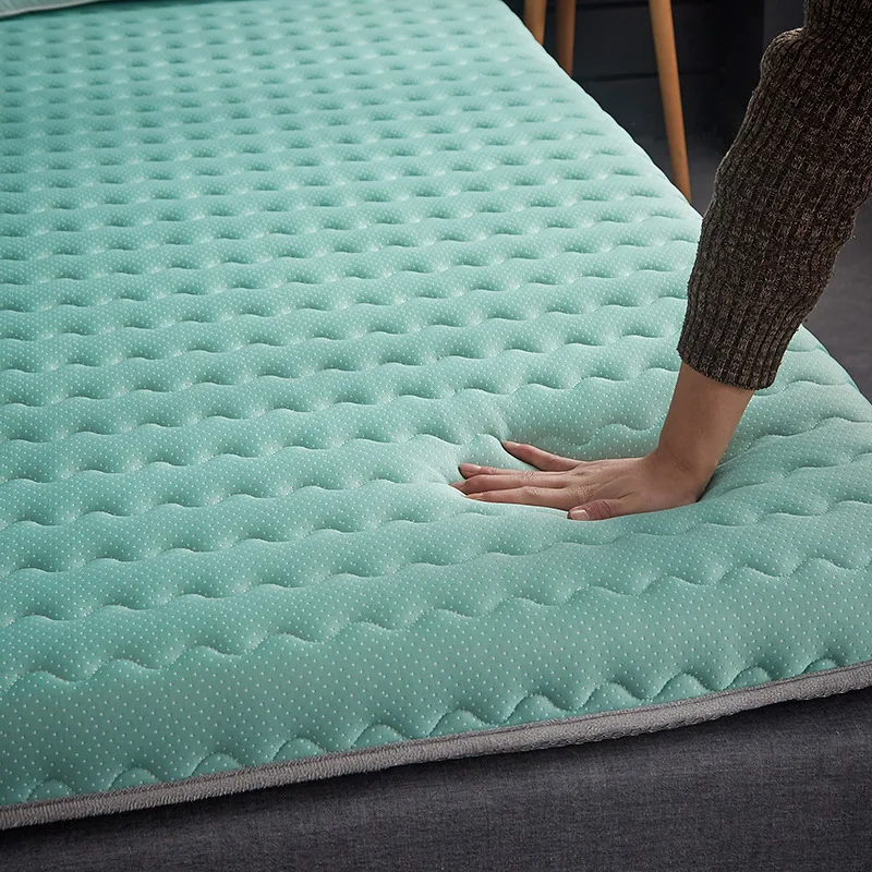 

Memory Latex Mattress Factory direct supply of soft cushions, a solid color, dirt-resistant thickened mattress with straps