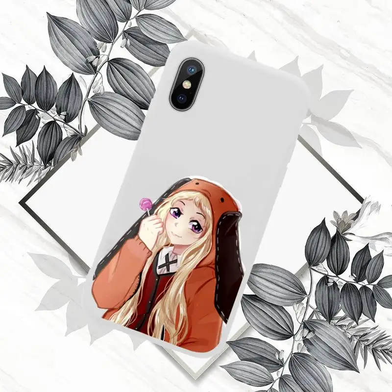 

Japanese Anime Kakegurui Jabami Yumeko Phone Case Candy Color for iPhone 6 7 8 11 12 s mini pro X XS XR MAX Plus