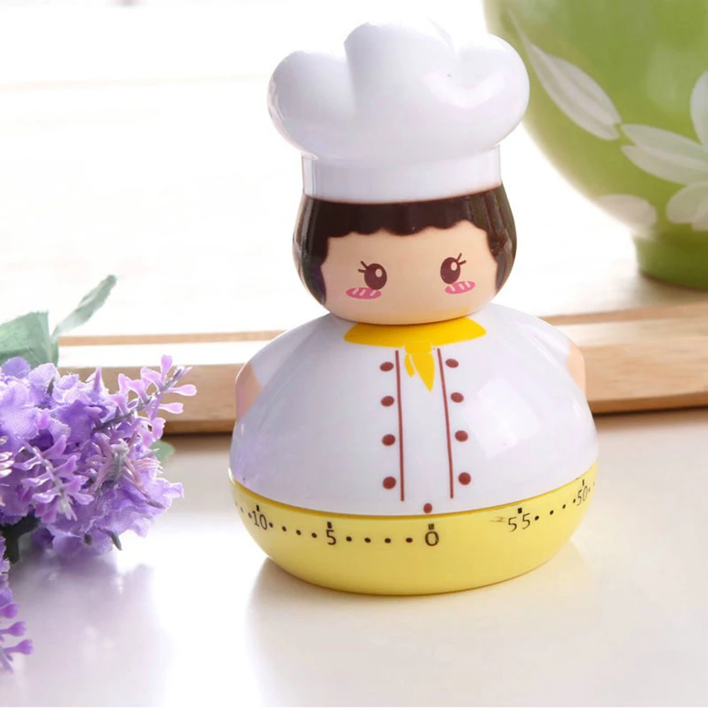 1 шт. Новый мультяшный мини таймер для приготовления пищи шеф повара кухонный