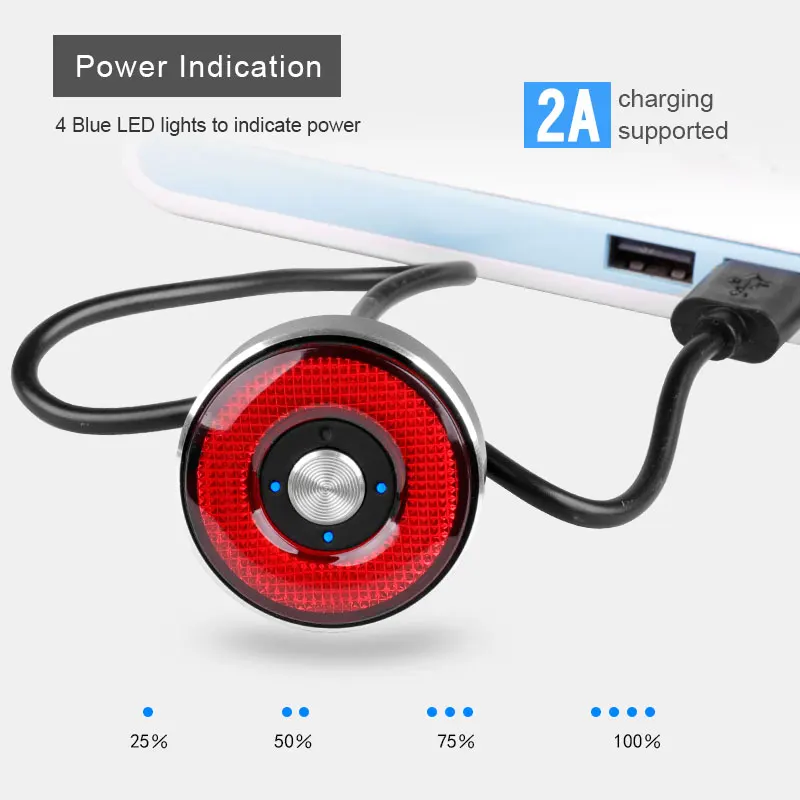 Высокое качество тормоза велосипедные лампы IP65 Водонепроницаемость 2A заряд 50