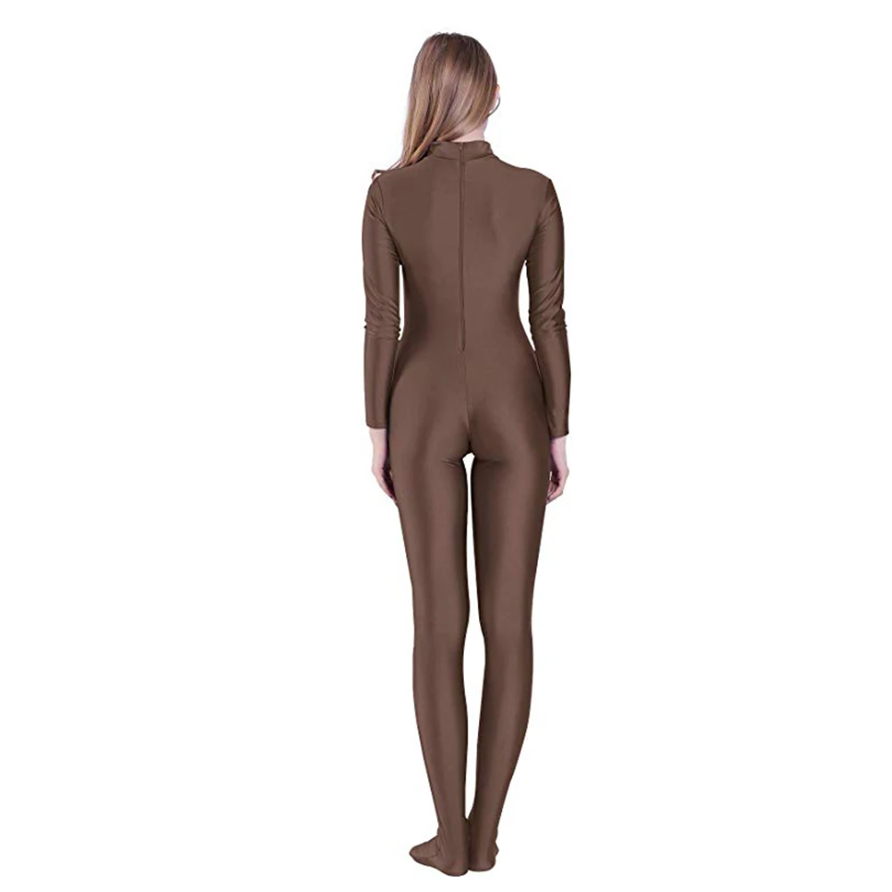 SPEERISE взрослый полный тело Zentai черный лайкра спандекс ноги обтягивающие облегающие комбинезоны костюм для женщин Unitard человек Косплей костюмы