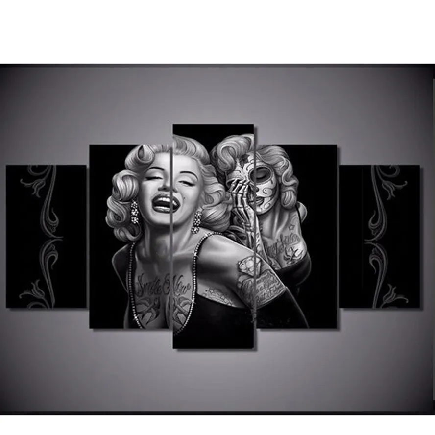 

Full Diamond 5D DIY Diamond Painting Skull tattoo Marilyn Monroe Embroidery Cross Stitch Rhinestone Mosaic Home Decor gift