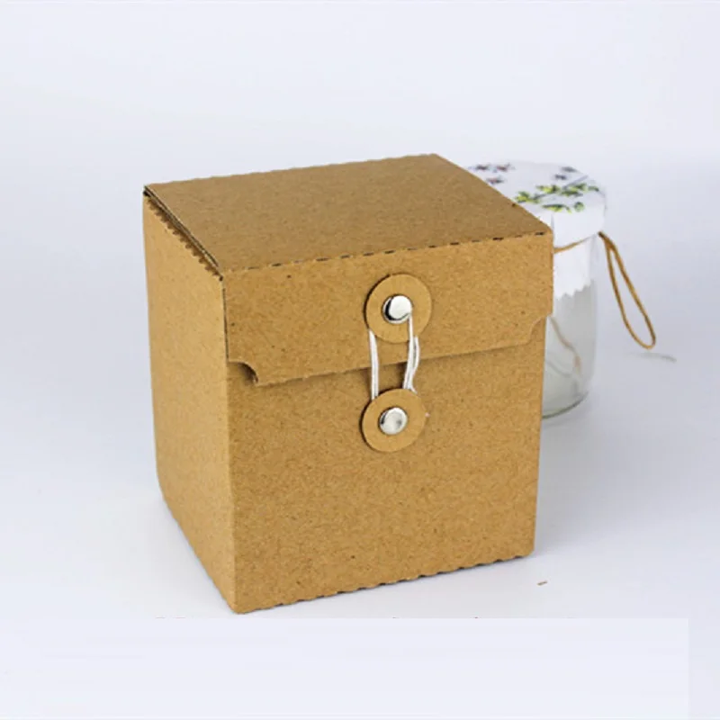 20 шт крафт рифленая коробка для хранения коричневый Бумага Доставка почтовой