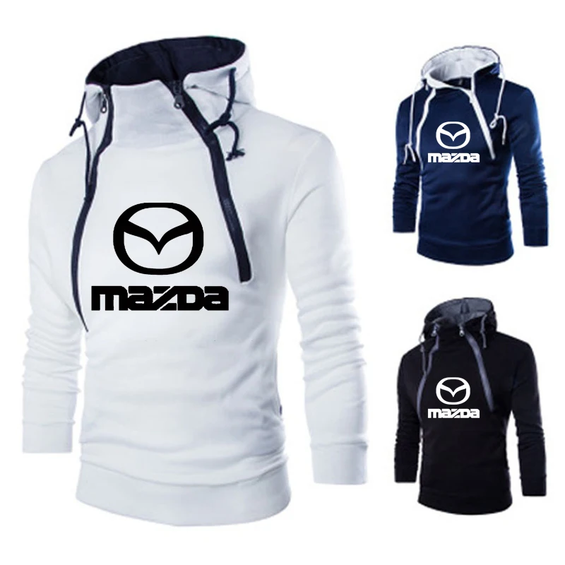 

Spring Autumn Hoodies Men Mazda Car Logo Print Sweatshirt Double strand Men Hoodie hip hop harajuku Casual Hoody tracksuit