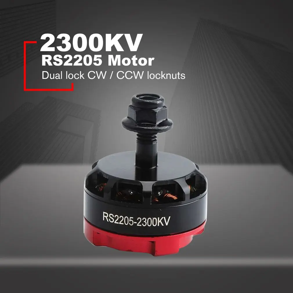 RS2205 2300KV 2205 CW/CCW Brushless Motor 3-4S for FPV RC Racing Drone Multicopter Dual Lock CW / CCW Locknuts | Электроника