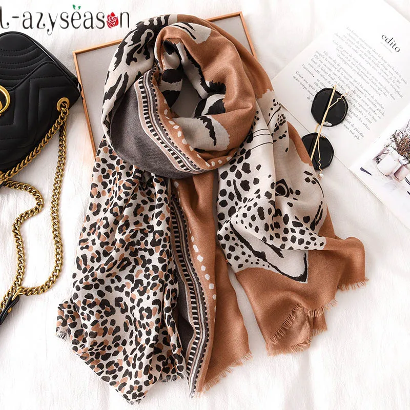 New winter hijab scarf women luxury brand head Scarves wraps pashmina cotton warm neckerchief shawls print foulard femme | Аксессуары