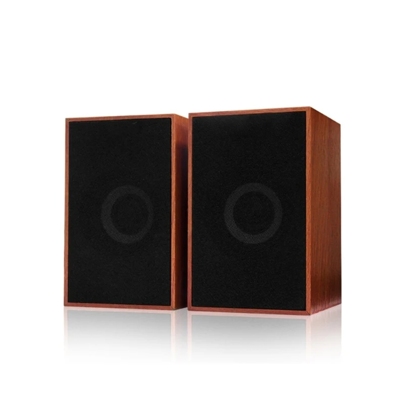 Проводная USB мини Колонка для компьютера с басами стерео деревянная ПК Саундбар 3