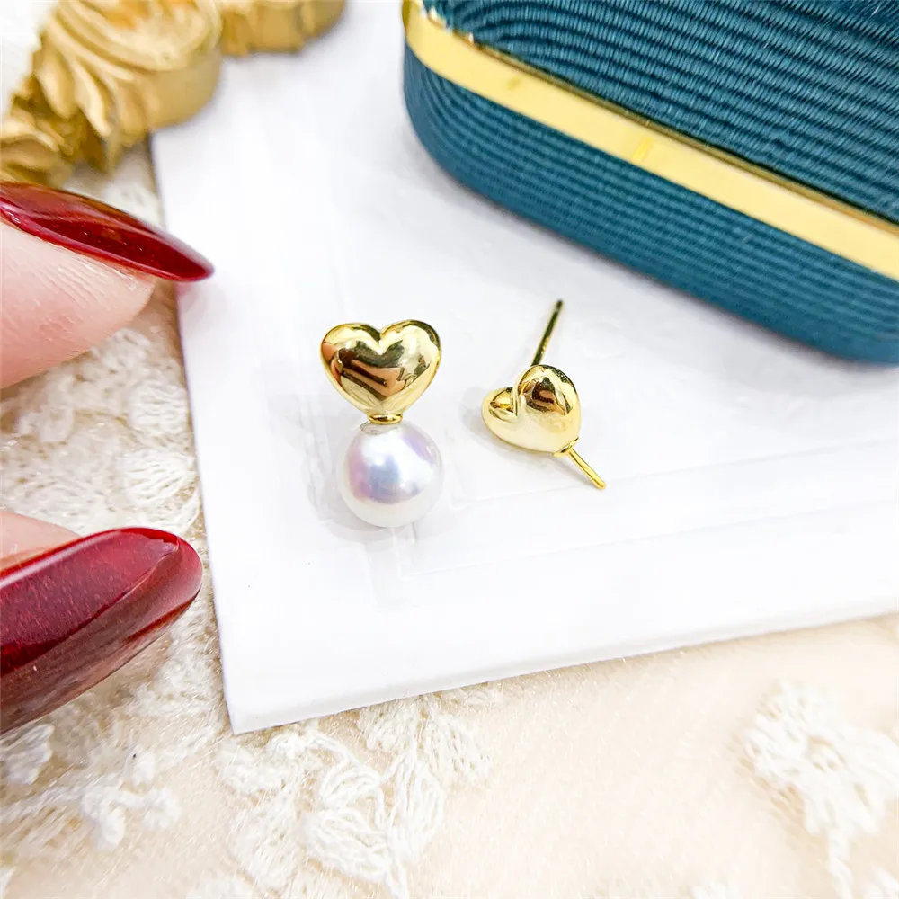 

925 Sterling Silver Plating Earrings Pearl Earrings Accessories Findings Earrings Jewelry Parts Fittings Mountings DIY Girl Gift