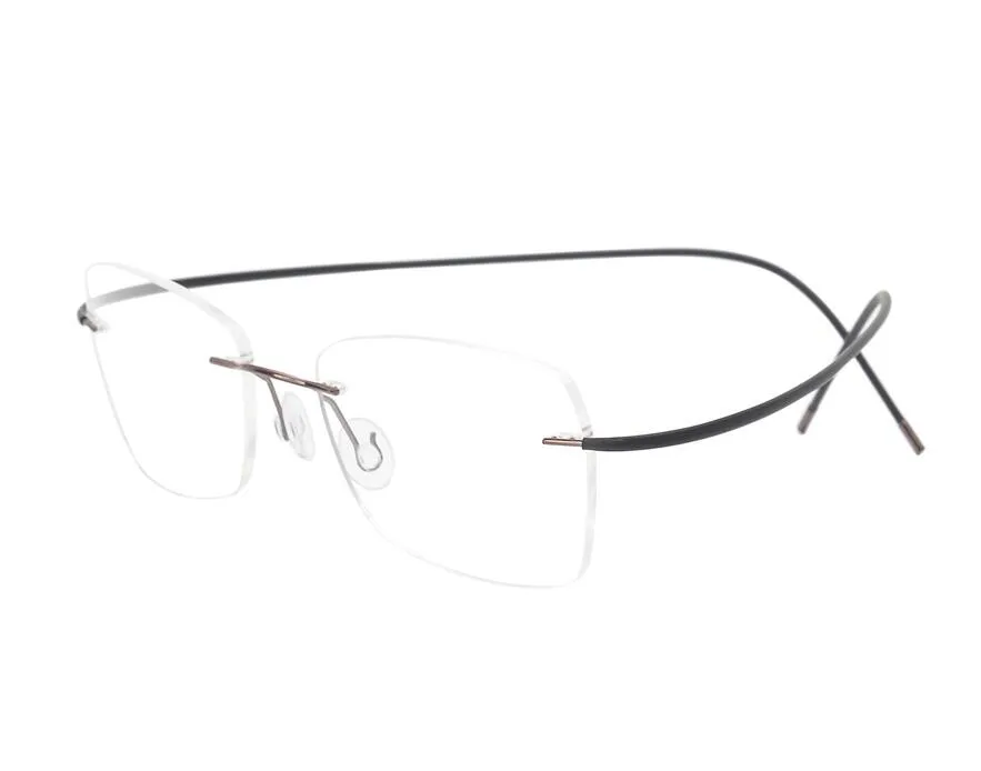 

Vintage Unisex Pure Titanium Rimless progressive Multi-focal Lens Eyewear Ultralight See Near Far Reading Glasses Spectacle