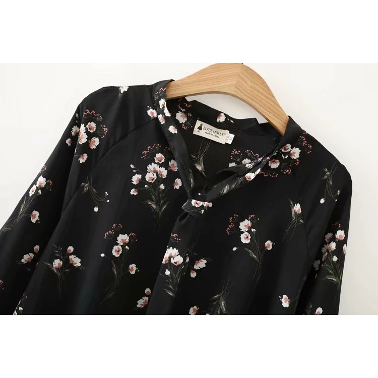 Женское шифоновое платье с цветочным принтом и рукавом 3/4|Женские платья| |