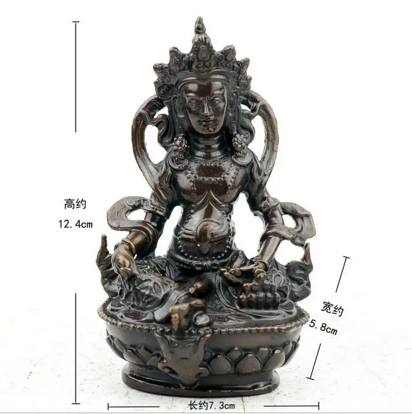 Бронзовая посуда Тибетский секретный сект протектор пять-фамилия боги богатства