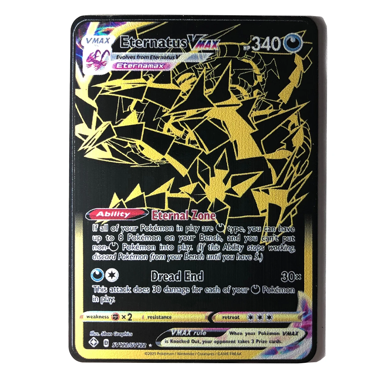 Покемон черный металлический карточка Eternatus Charizard blastoisvenusaur Vmax V GX игра битва