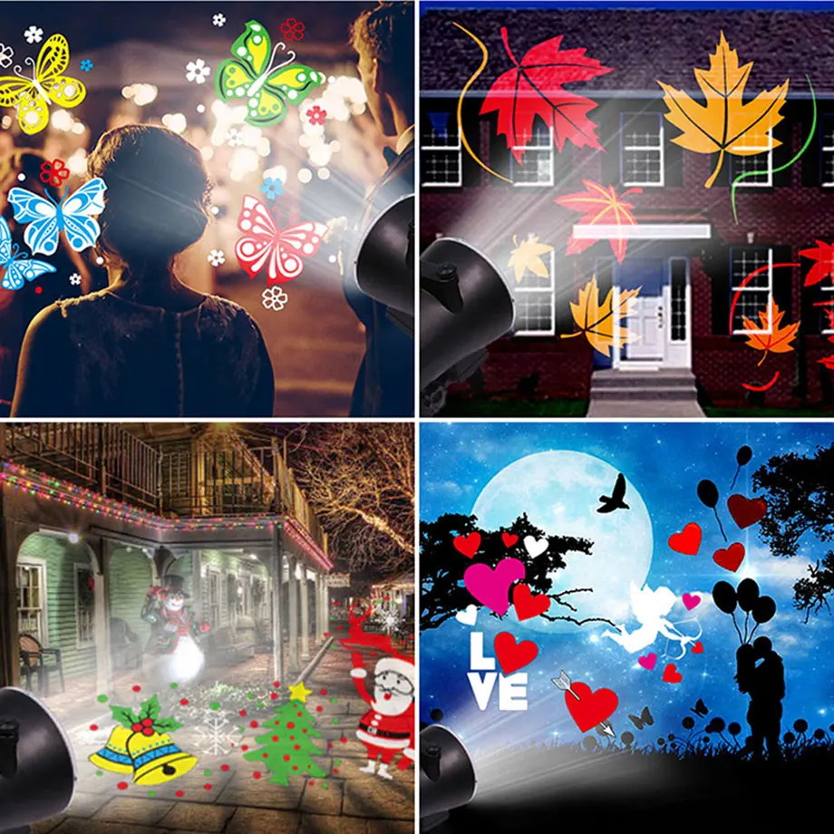 2020 Рождество Новый год светодиодный проектор огни Открытый праздничные