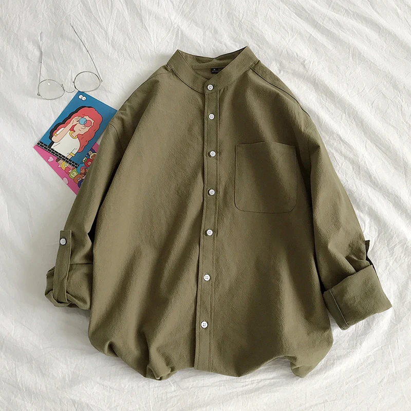 JDDTON мужские рубашки с длинным рукавом однотонные повседневные мягкие удобные из