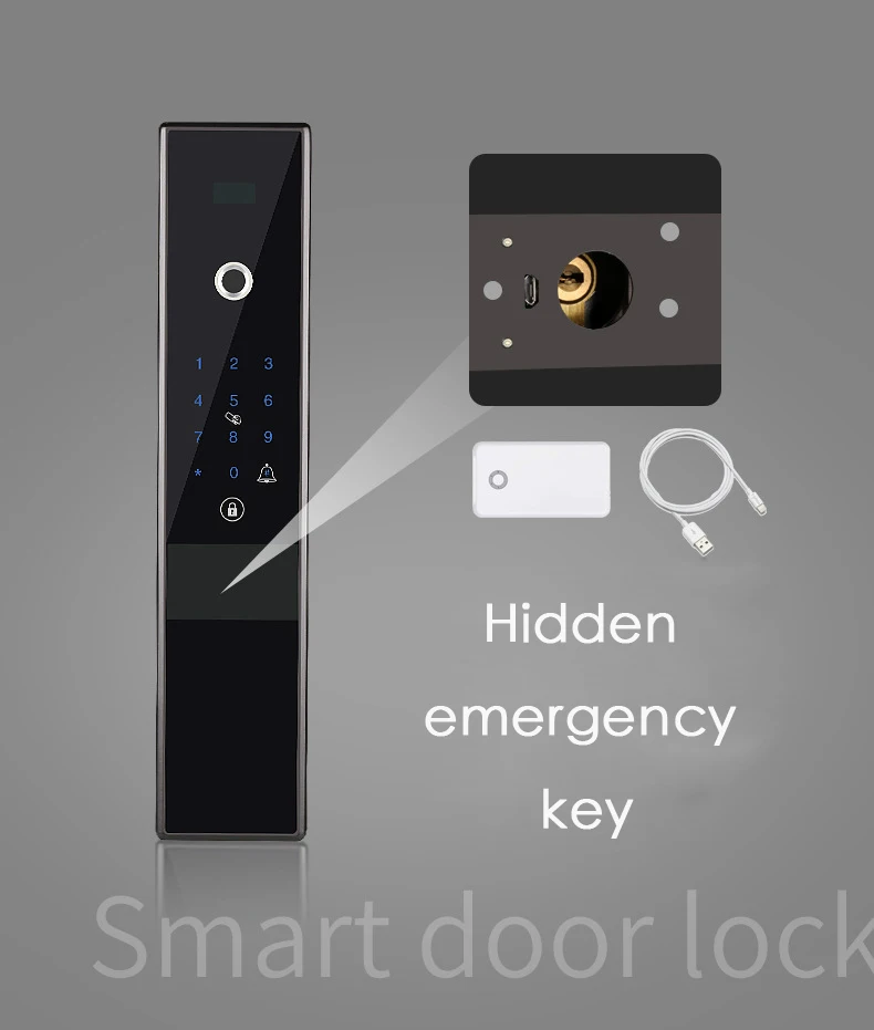 Электронный Bluetooth отпечаток пальца код замка двери, карта, ключ сенсорный экран цифровой пароль замок wifi смарт-замок приложение
