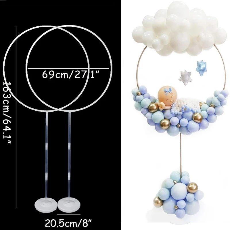 

2pcs Heart Shape Balloon Stand Wedding Decoration Ballons Column Stand Baloon Deco Birthday Party Decor 144CM Arches Photo Frame