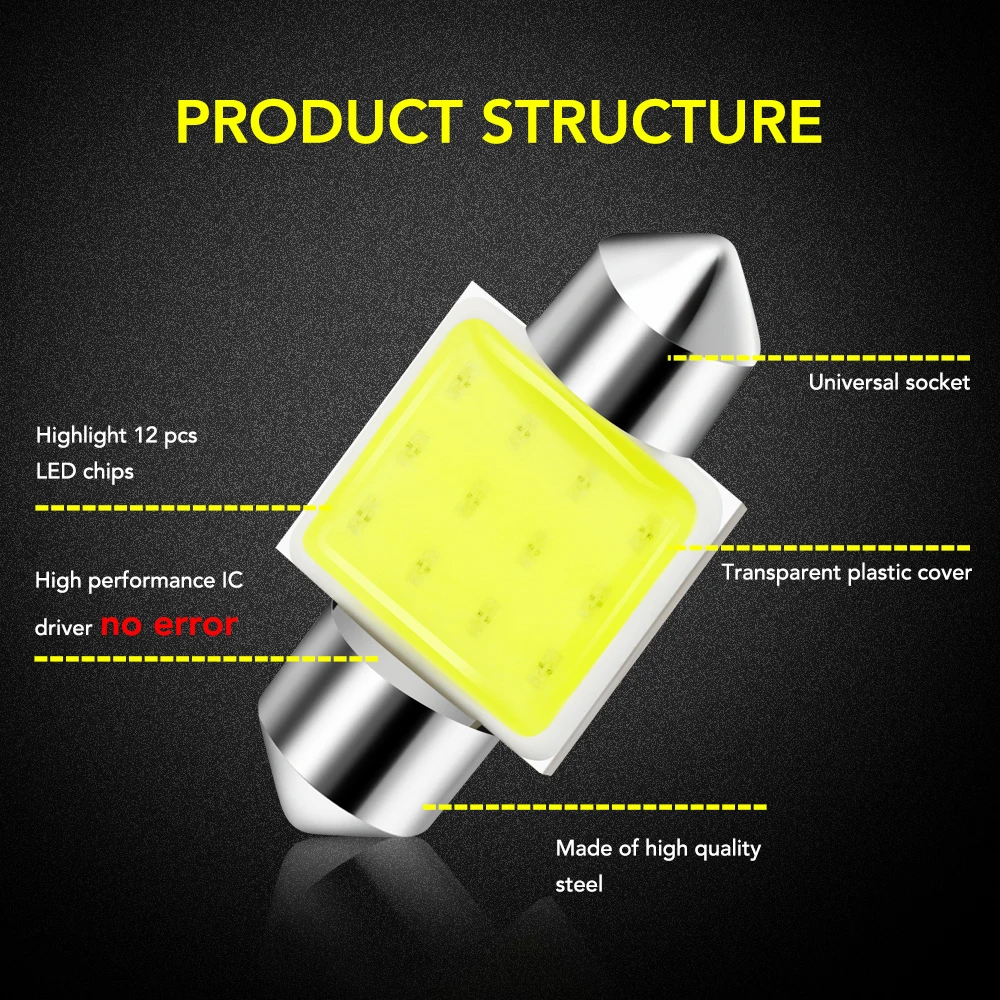 2X 31 мм Автомобильная ламсветильник для подсветки номерного знака Chevrolet Cruze Aveo Captiva