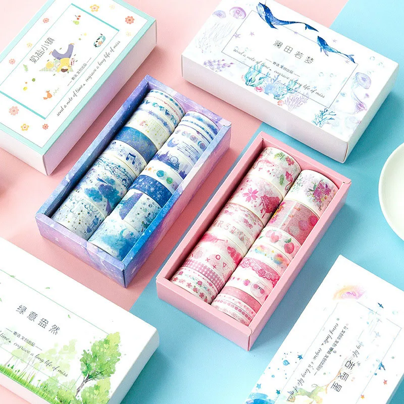 20 шт. Kawaii клейкая лента красота Единорог Васи клейкие ленты мультфильм Маскировочные ленты для детей Скрапбукинг принадлежности для альбома канцелярские принадлежности