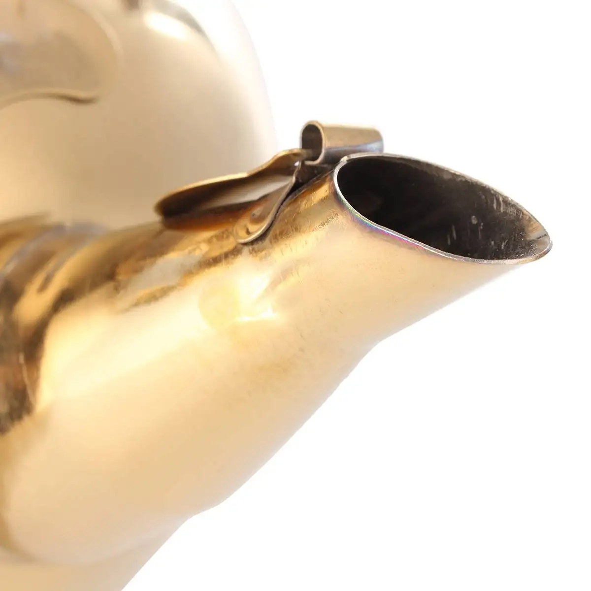 Чайный сервиз из нержавеющей стали золотой чайный с ситечком для чая на открытом